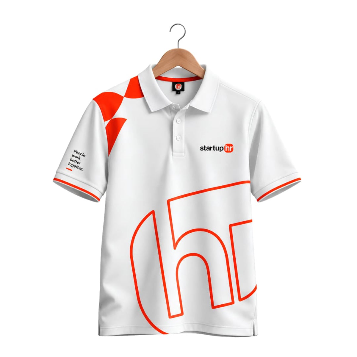 Polo (with collar) branded with your company logo, view 2